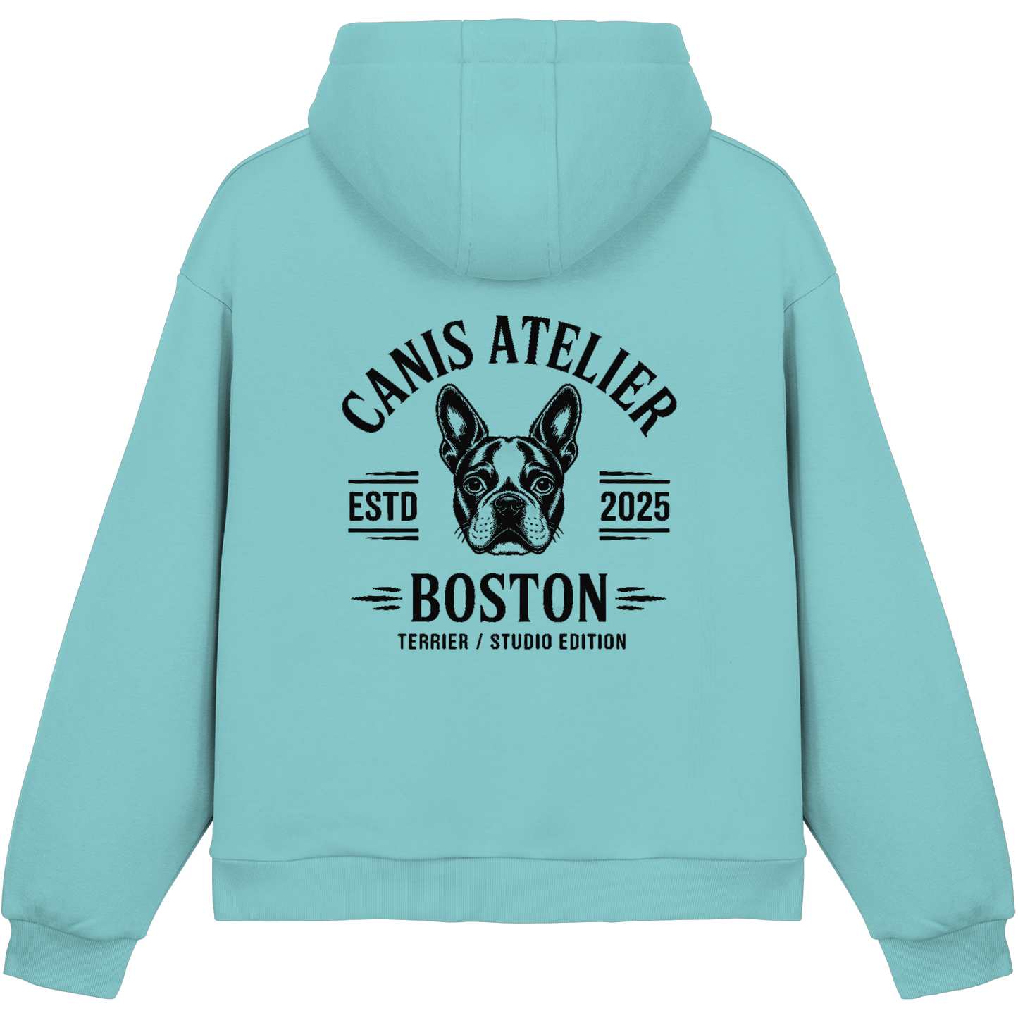 CANIS ATELIER „BOSTON“ Hoodie – Studio Edition (Backprint + Left Chest) - Fluffy Boxcut Hoodie