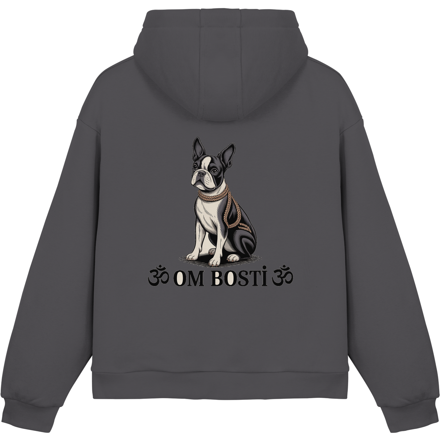 CANIS ATELIER „OM BOSTI“ Hoodie – Drop 01 (Backprint + Left Chest) - Fluffy Boxcut Hoodie