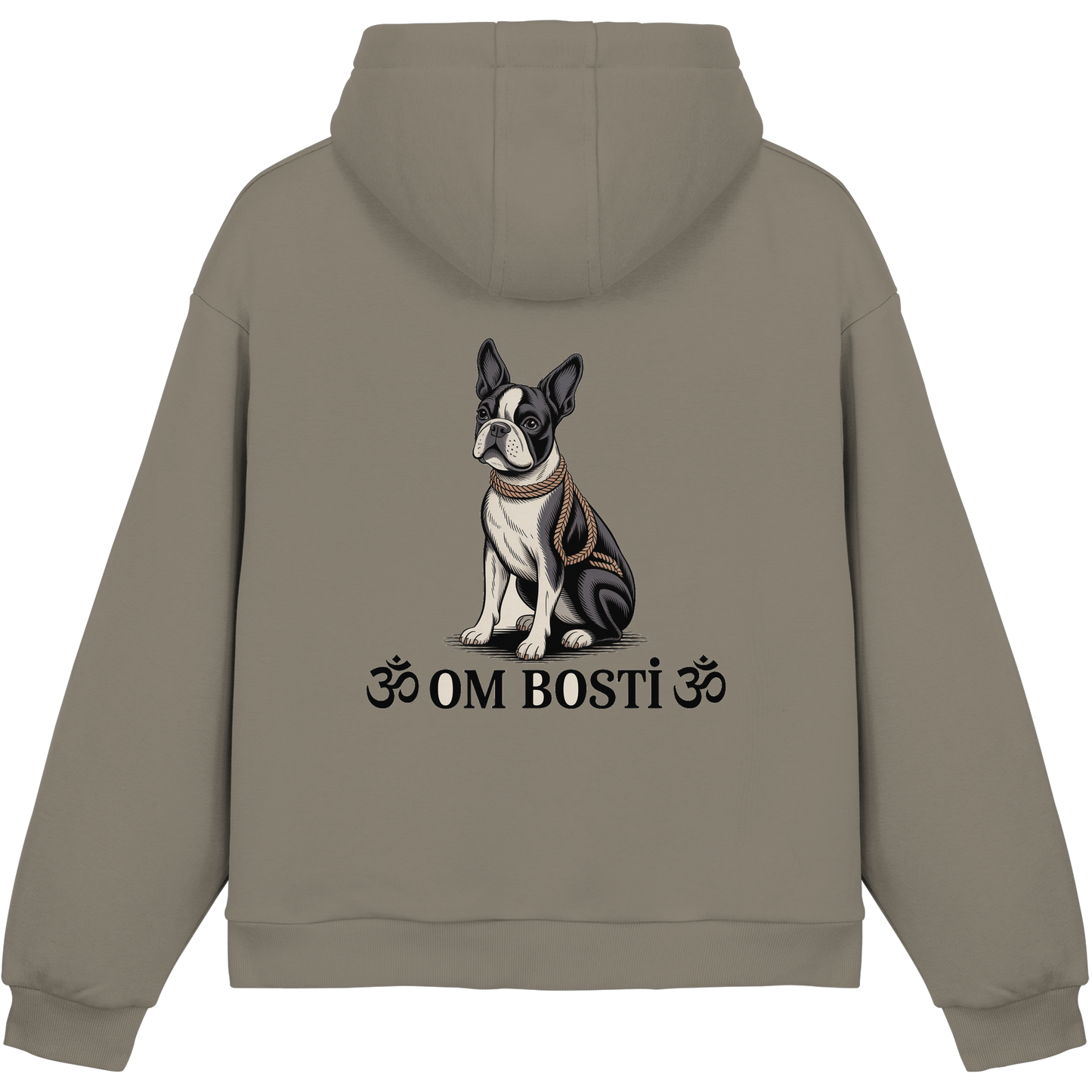 CANIS ATELIER „OM BOSTI“ Hoodie – Drop 01 (Backprint + Left Chest) - Fluffy Boxcut Hoodie