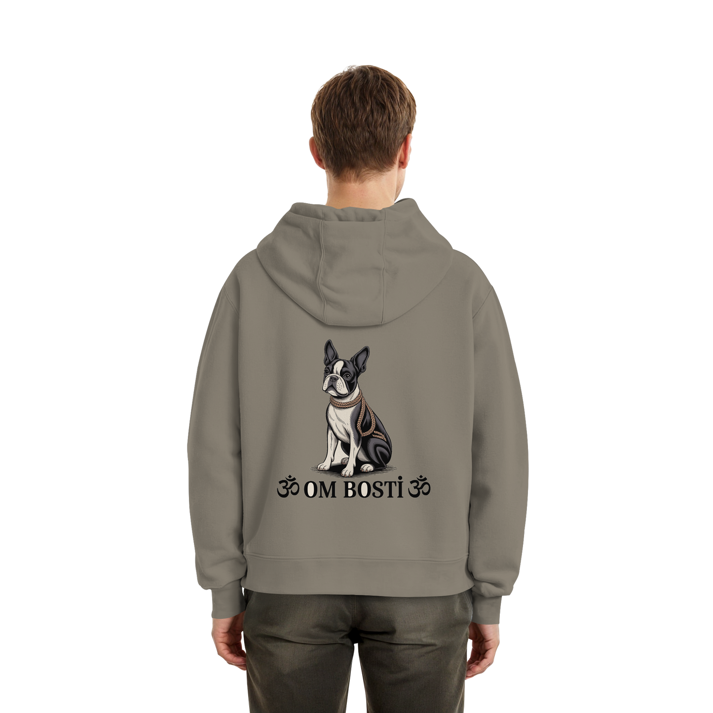 CANIS ATELIER „OM BOSTI“ Hoodie – Drop 01 (Backprint + Left Chest) - Fluffy Boxcut Hoodie