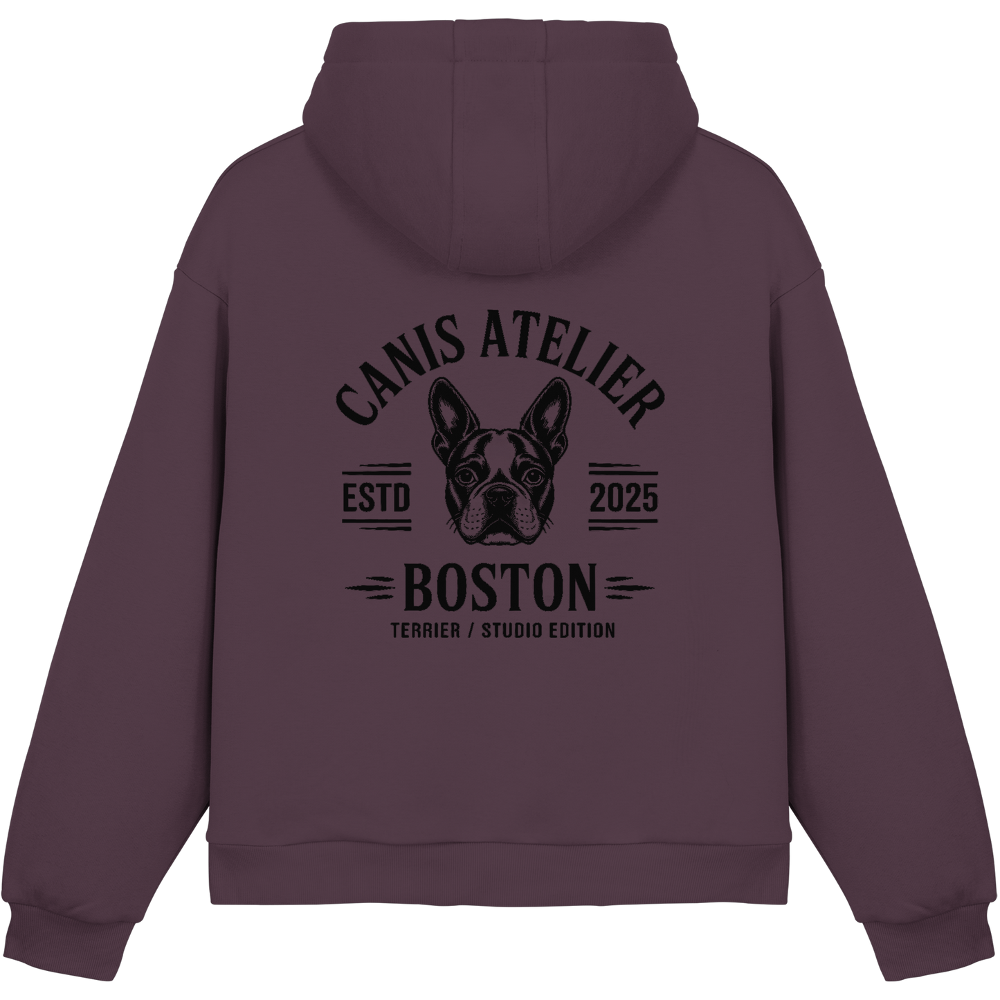 CANIS ATELIER „BOSTON“ Hoodie – Studio Edition (Backprint + Left Chest) - Fluffy Boxcut Hoodie