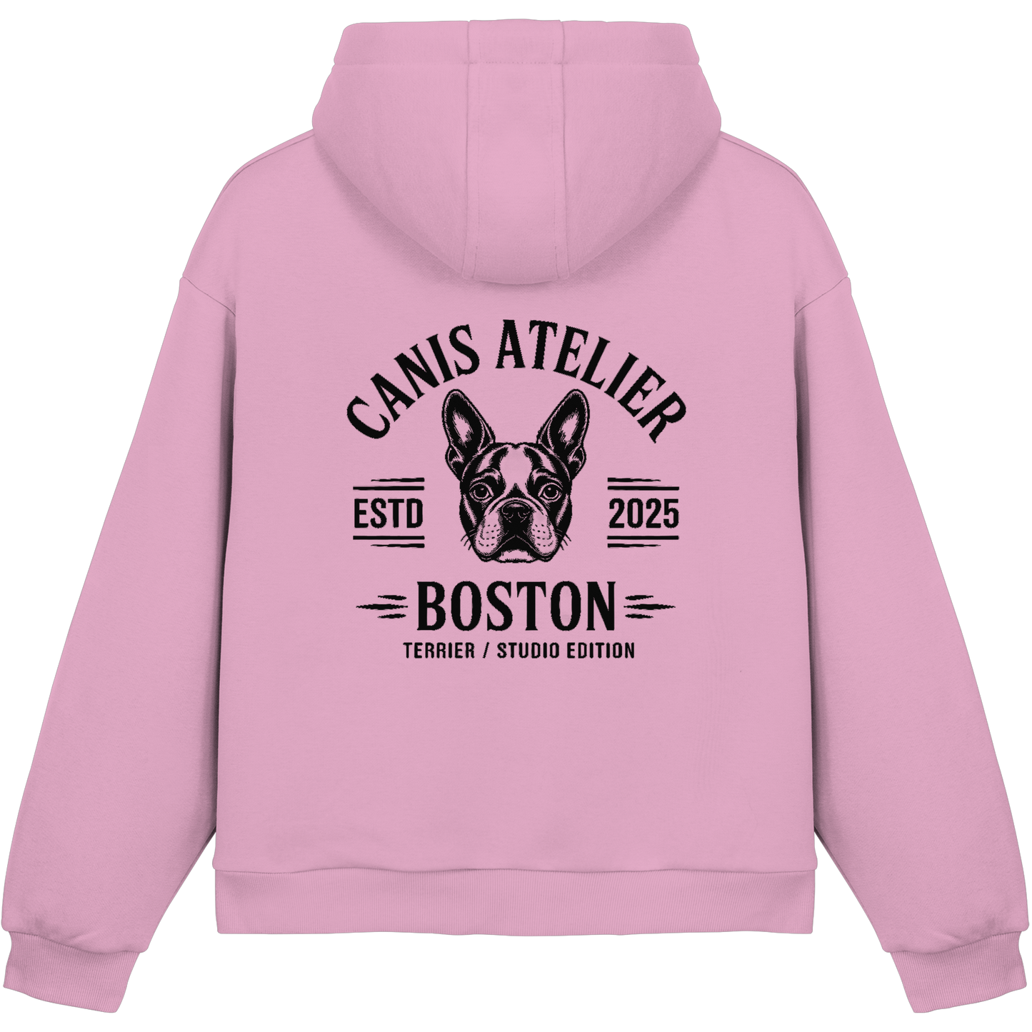CANIS ATELIER „BOSTON“ Hoodie – Studio Edition (Backprint + Left Chest) - Fluffy Boxcut Hoodie