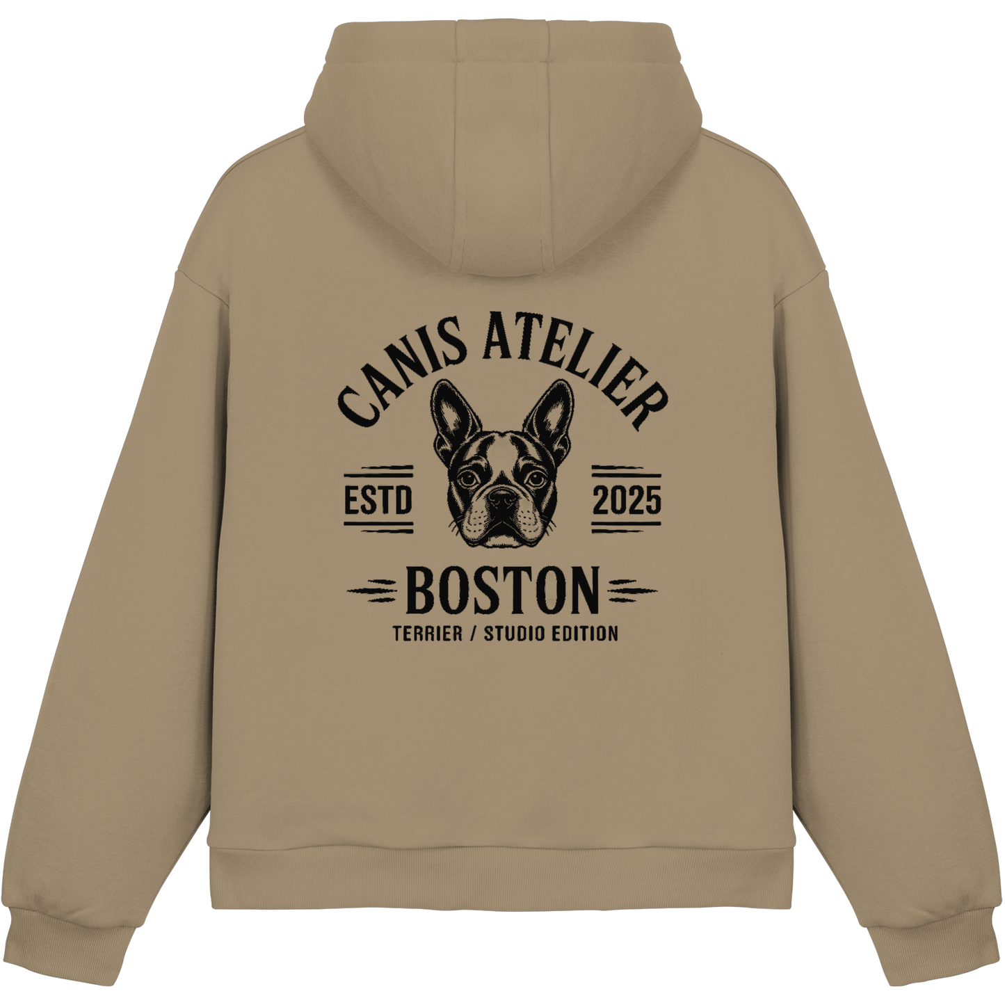 CANIS ATELIER „BOSTON“ Hoodie – Studio Edition (Backprint + Left Chest) - Fluffy Boxcut Hoodie