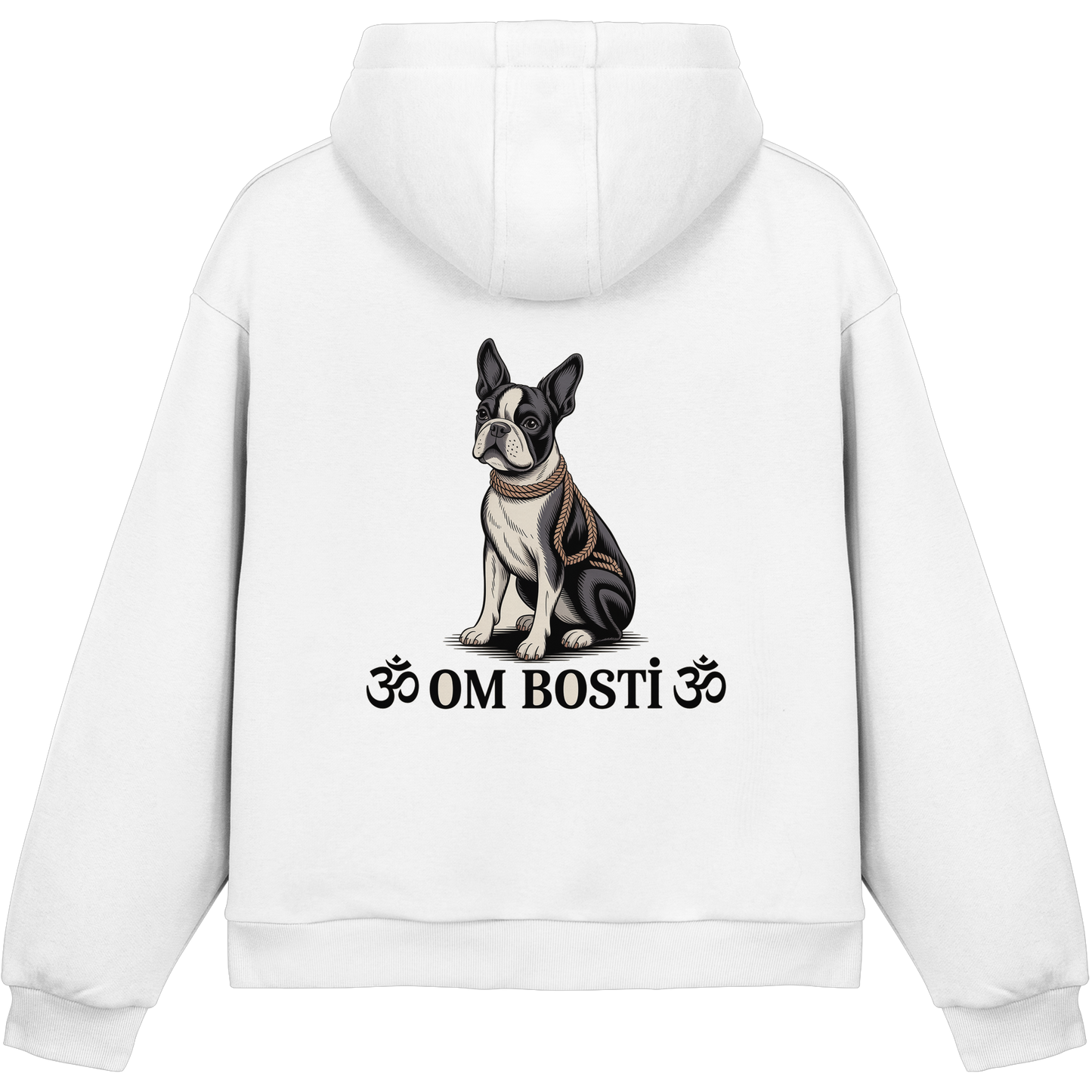 CANIS ATELIER „OM BOSTI“ Hoodie – Drop 01 (Backprint + Left Chest) - Fluffy Boxcut Hoodie