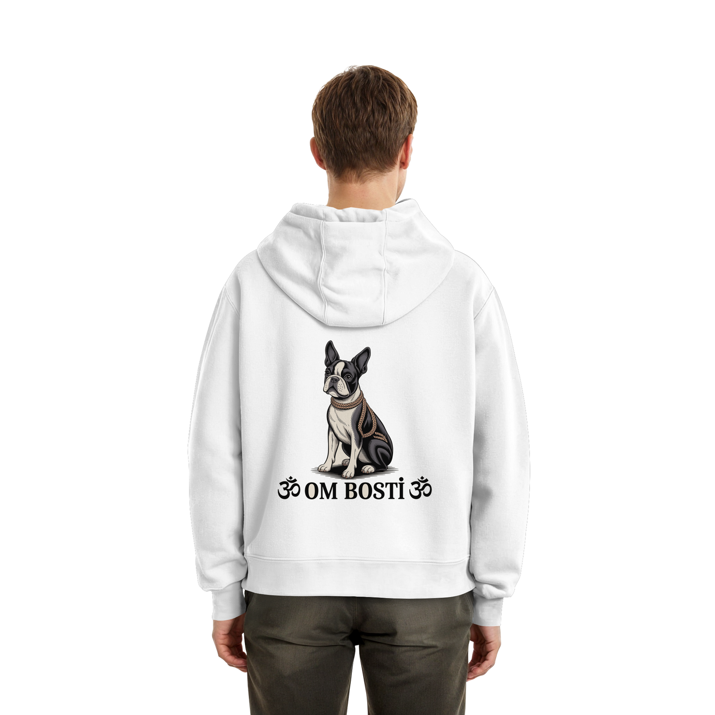 CANIS ATELIER „OM BOSTI“ Hoodie – Drop 01 (Backprint + Left Chest) - Fluffy Boxcut Hoodie
