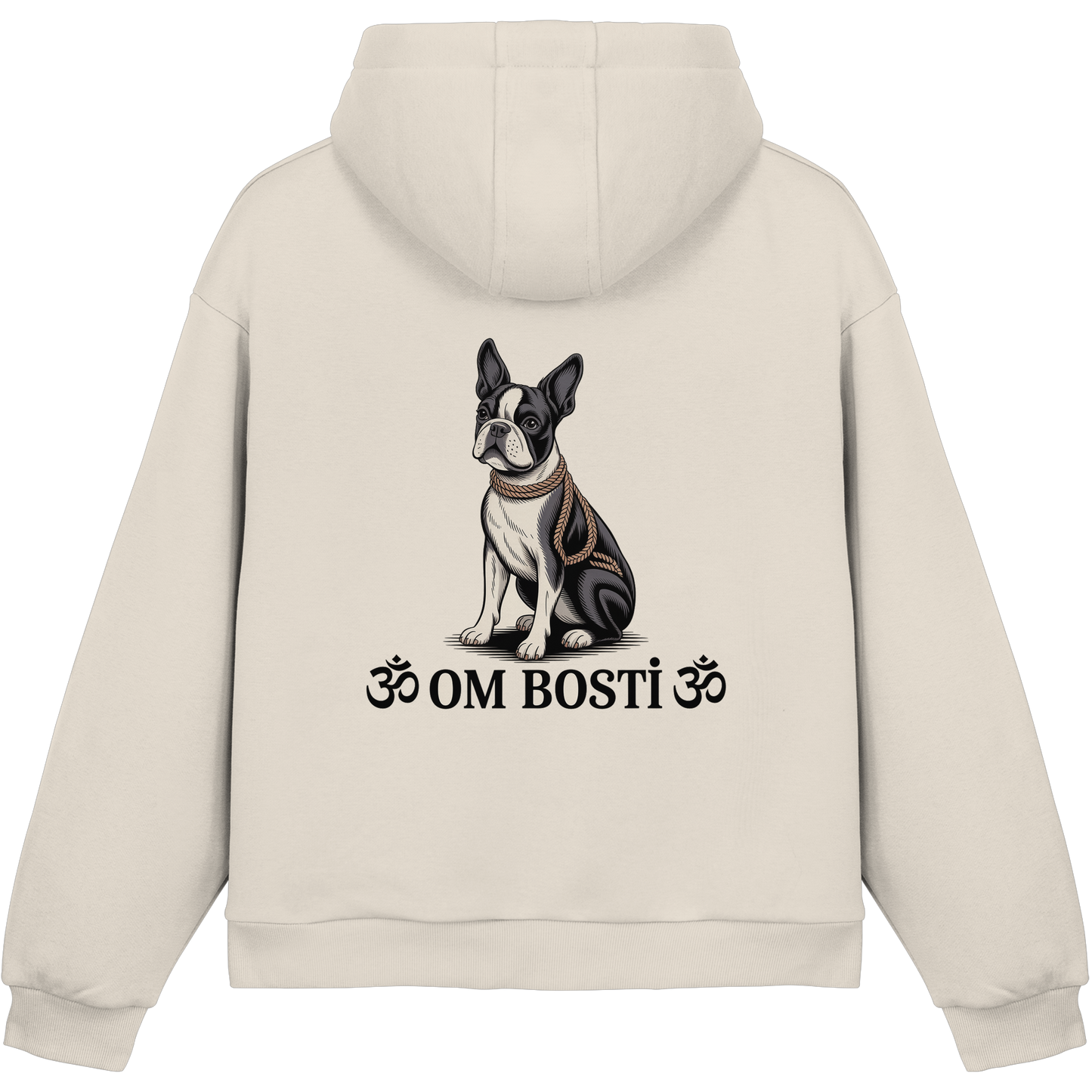 CANIS ATELIER „OM BOSTI“ Hoodie – Drop 01 (Backprint + Left Chest) - Fluffy Boxcut Hoodie
