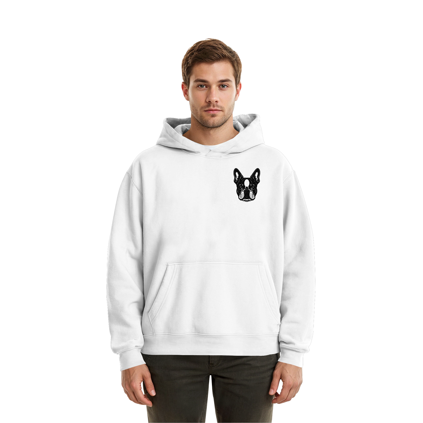 CANIS ATELIER „OM BOSTI“ Hoodie – Drop 01 (Backprint + Left Chest) - Fluffy Boxcut Hoodie