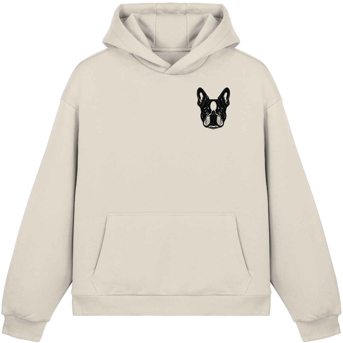 CANIS ATELIER „OM BOSTI“ Hoodie – Drop 01 (Backprint + Left Chest) - Fluffy Boxcut Hoodie